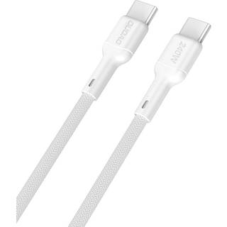 Dudao L9CMAX USB-C 2.0 til USB-C lade- og datakabel, 240W, tekstil, hvid, 1,2m