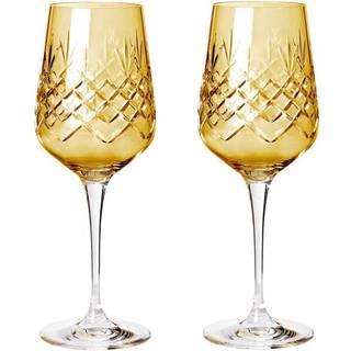 Hvidvinsglas 35 cl - Frederik Bagger - Crispy Madame Citrine, Amber - 2 stk. - Vinglas - Tilbud