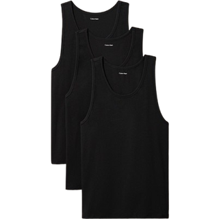 3 Pack Lounge Tank Tops - Black - L