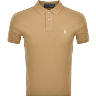 Ralph Lauren Custom Slim Polo T Shirt Brown