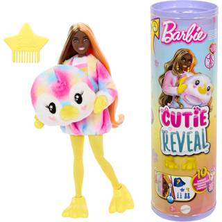 Barbie Cutie Reveal Doll & Accessories Color Dream Series Bind-farvet pingvin kostume & 10 overraskelser inklusive farveændring