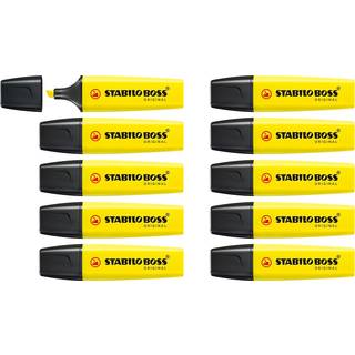Stabilo boss original textmarker 70/24 yellow 10 stk.