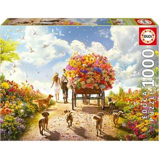 Fragt af blomster puslespil - 1000 brikker