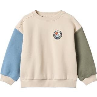 WHEAT Kid's L/S Badge Elliot Sweatere Børn størrelse 128 farve beige