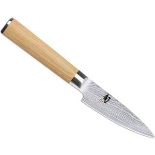 KAI Shun Classic White Officemesser 9 cm - 32-lagiger Damaststahl - Griff Pakkaholz - Braun,Silber