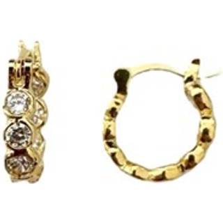 Elva Petite Crytals Hoops, Gold Plated