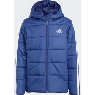 Essentials 3-Stripes polstrede jakke til børn - Dark Blue / White - 140