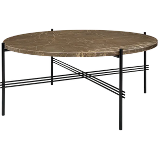 Gubi Ts Sofabord 80 Cm Sort / t Emperadormarmor - Sofabord Emperador-marmor Brun - 10017164