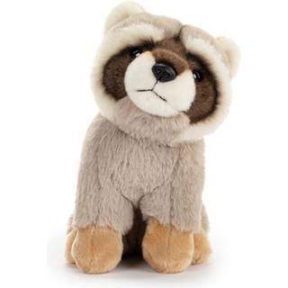 Demdaco Animalcraft 6 x 3 tum mjuk fluffig polyester realistisk plysch huggbar fylld leksaksbönbag djurbrun tvättbjörn