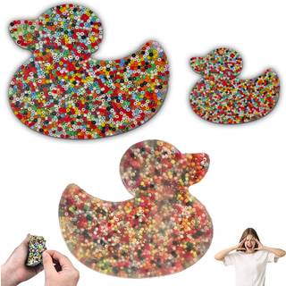 2 STK Ande krsen pude Hudplukning Fidget Legetj Silikone Big Picking Fidget Pad Flere perler Trichotillomania Legetj til Skin Pickers ADHD OCD