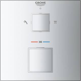 Grohe GRT Cube term. indb. til hoved-&håndbrus