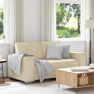Sofastol Med Pude Creme 160 X 78 X 84 Cm Kunstlæder