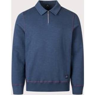 PS Paul Smith PS Paul Smith Blue Zip Neck Sweat Polo Shirt