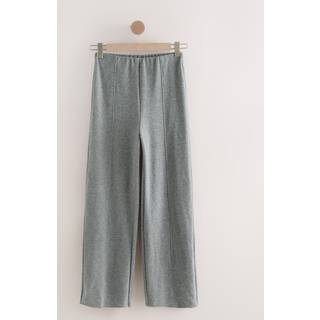 Next Charcoal Grey Supersoft Cosy Rib Wide Leg Knitted Trousers