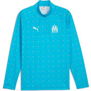 PUMA Olympique de Marseille Pre-match Quarter-Zip Top Men, Sport, Azure/White, XS