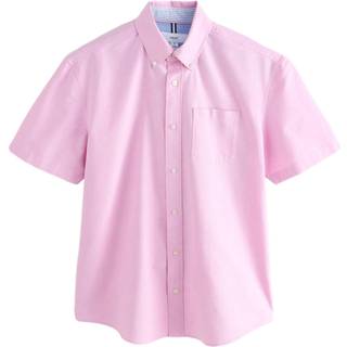 Next Pink Short Sleeve Oxford Shirt - medium
