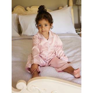 The Little Tailor The Little Tailor Børne Satin Jul Pyjamas Med Knapper