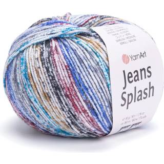 Yarnart Jeans Splash - Variegated Sport Yarn 55% Bomuld 45% Akryl 1 Skein/Ball 50 Gr 174 Yds Cotton Yarn Strik garn Soft Yarn Amigurumi Cotton Ya