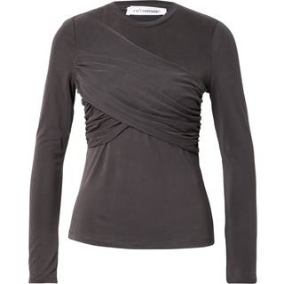 Co´Couture - Camillacc Drape Ls Blouse 33190 - 140 - Dark Grey