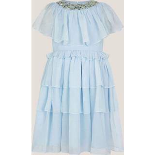 Monsoon Monsoon Blue Phoebe Ruffle Tiered Party Dress - 110116cm