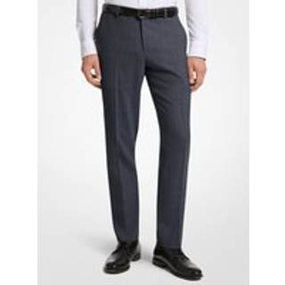 MK Slim-Fit Stretch Wool Flannel Trousers - Blue - Michael Kors - 32x32
