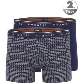 bugatti Herren Pants blau Baumwolle & Mix Gemustert,unifarben