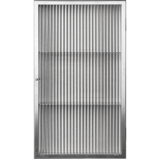 Ferm Living Haze Vægskab Ribbet Glas 35x60 Cm - Vægskabe Rustfrit stål - 1104272055