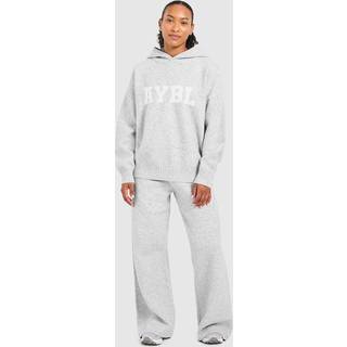 AYBL Varsity Knitted Wide Joggers, Grå - S-M