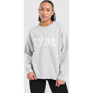 AYBL Varsity Knitted Crew Sweatshirt, Grå - L-XL