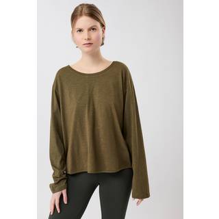 Mandala Women's Open Back Long Sleeve Longsleeve Damer størrelse L farve brun