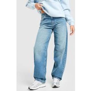 Unlike Humans Mid-Rise Barrel Jeans, Blå - 6