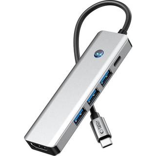 Tech-Protect HB01 HUB Adapter 5i1 USB-C + USB3.0 + HDMI 4K 60Hz + PD100W - grå