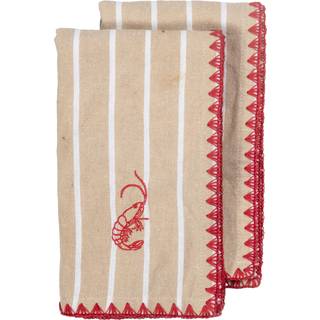 Byon Bubba Stofservietter 2-pak 45x45 Cm - Servietter & Tilbehør Genanvendt Bomuld Beige - 5219805203