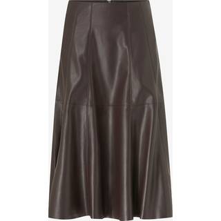 Gina Tricot-Pu midi skirt-Nederdele-Brun-34-Dame
