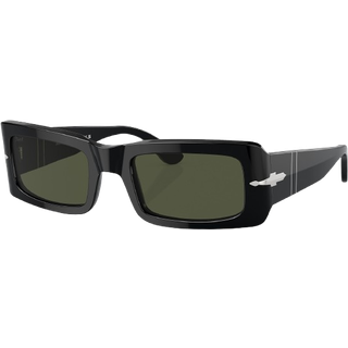Persol Unisex PO3332S FRANCIS 95/31 Solbriller Acetat Sort Grøn Firkantet Normal
