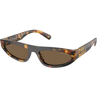 Miu Miu Kvinde MU 07ZS VAU06B Solbriller Acetat Skildpadde Brun Geometrisk Normal