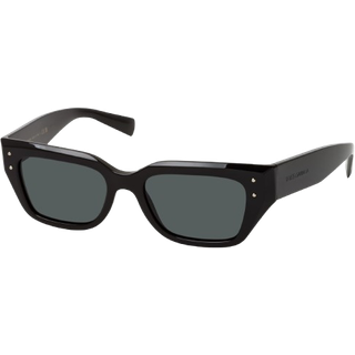 Dolce & Gabbana Kvinde DG4462 501/87 Solbriller Acetat Sort Grå Cat Eye Normal