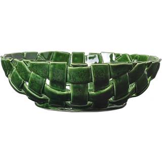 Ferm Living Plait skål Ø30 cm Emerald green