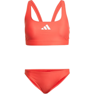 3-Stripes V-Back bikini - Semi Lucid Red / White - 46
