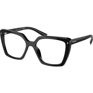Prada Kvinde PR 16ZV 1AB1O1 Optiske stel Acetat Sort Transparent Firkantet Normal