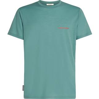 Icebreaker Merino 150 Tech Lite S/S Tee IB Wordmark Merino-shirt Herrer størrelse S farve turkis