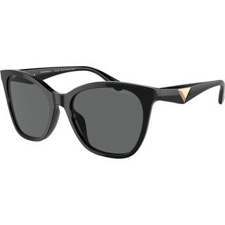 Emporio Armani Kvinde EA4222U 501787 Solbriller Acetat Sort Grå Sommerfugl Normal
