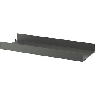 String Hylde Med Høj Kant Metal - Hyldesystemer (modulære) Plademetal Mørkegrå - MSH7830-19-1