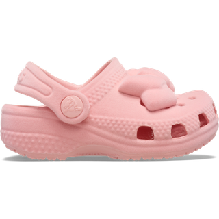 Crocs Littles Velvet Bow Clog Infant, Pink - 2-3 INF