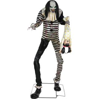 Riesiger Horrorclown mit Kind Animatronic
