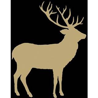 Servietten Hirsch Silhouette Schwarz Gold 20 St.