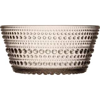 Iittala Kastehelmi Skål 23 Cl Hørfarvet - Serveringsskåle Glas Linen - 1051168