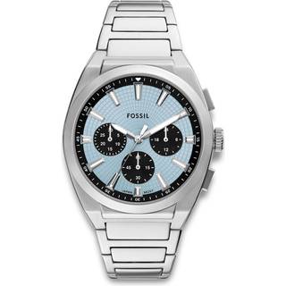 Fossil Everett Chronograph Blue Dial Stainless Steel Strap Men's Watch FS6105
