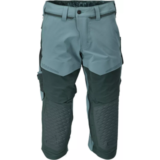 MASCOT CUSTOMIZED arbejdsknickers med knælommer, lys skovgrøn/skovgrøn - C47