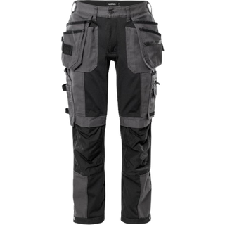Fristads 121314 Gen Y håndværker stretch bukser 2530 / Arbejdsbukser Grå/Sort D112